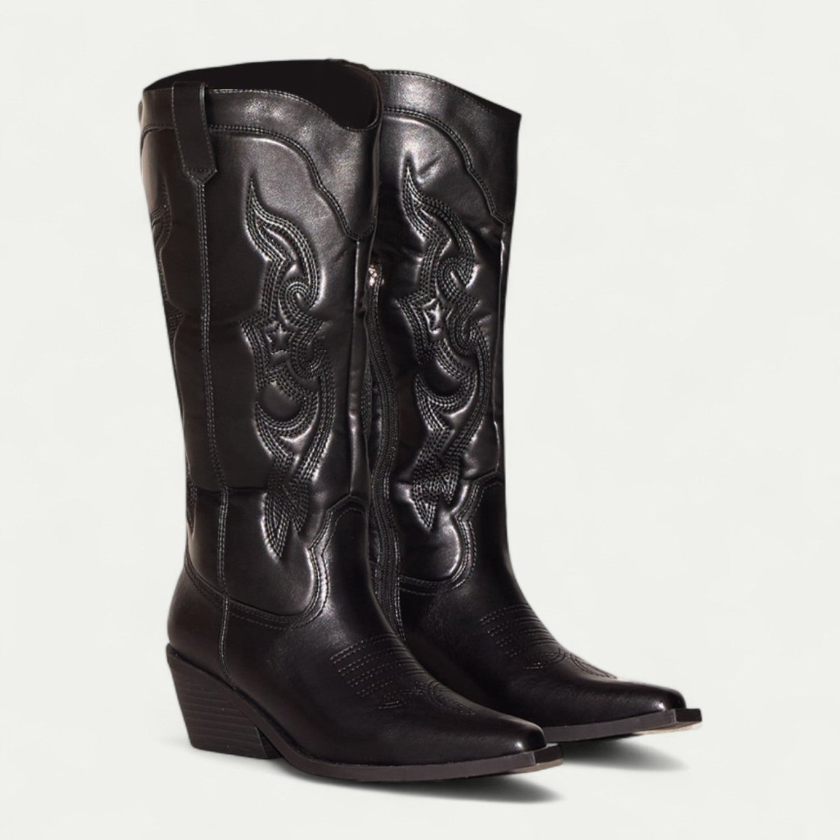 Chāme | Women's Pointed Toe Stitched Boots - Western Booties - Nalani - Fashion Clothing and Decor