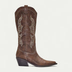 Chāme | Women's Pointed Toe Stitched Boots - Western Booties - Nalani - Fashion Clothing and Decor