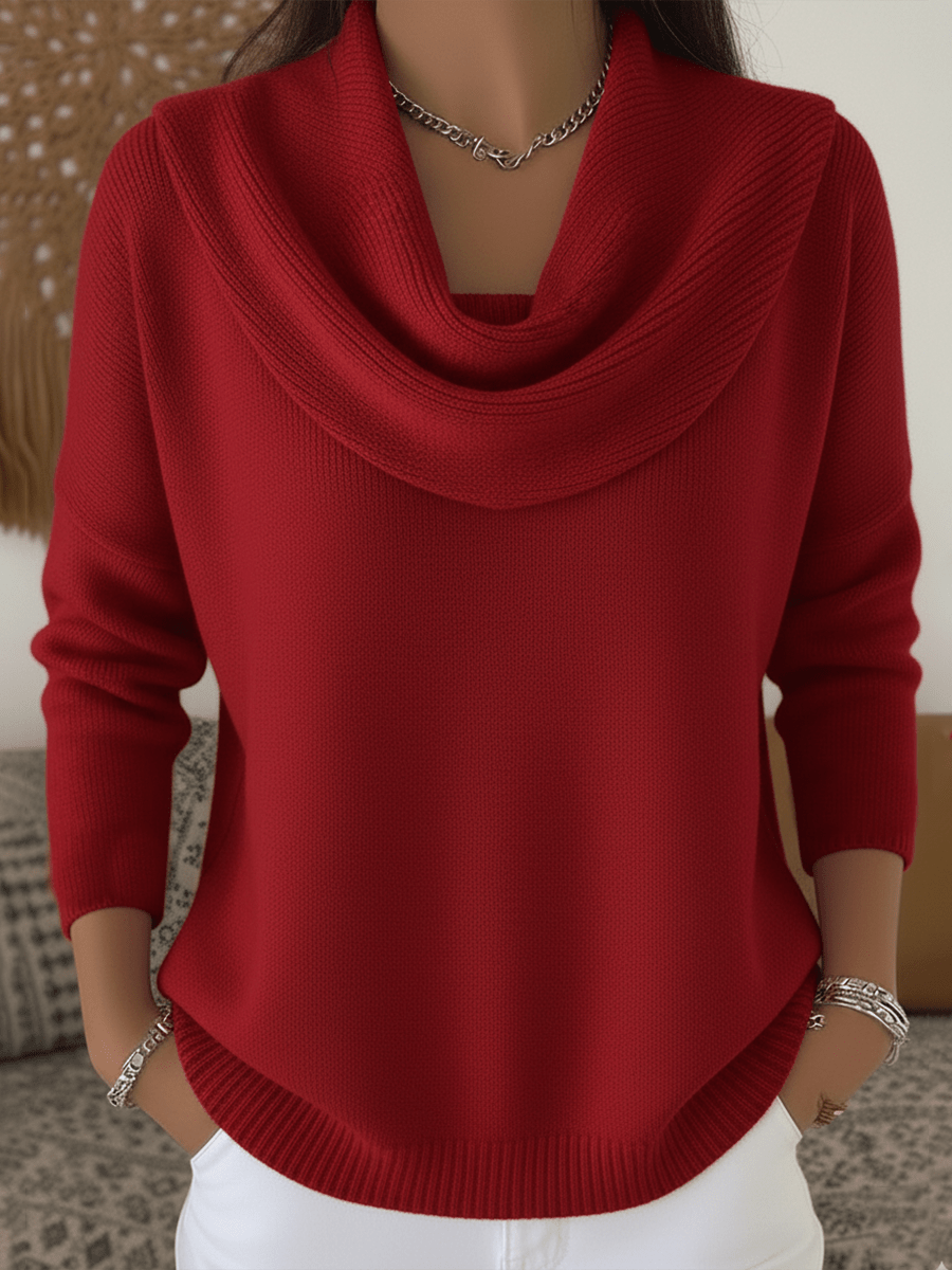 Chāme | Women’s Sweater | Long Sleeve Cowl Neck - Nalani - Fashion Clothing and Decor