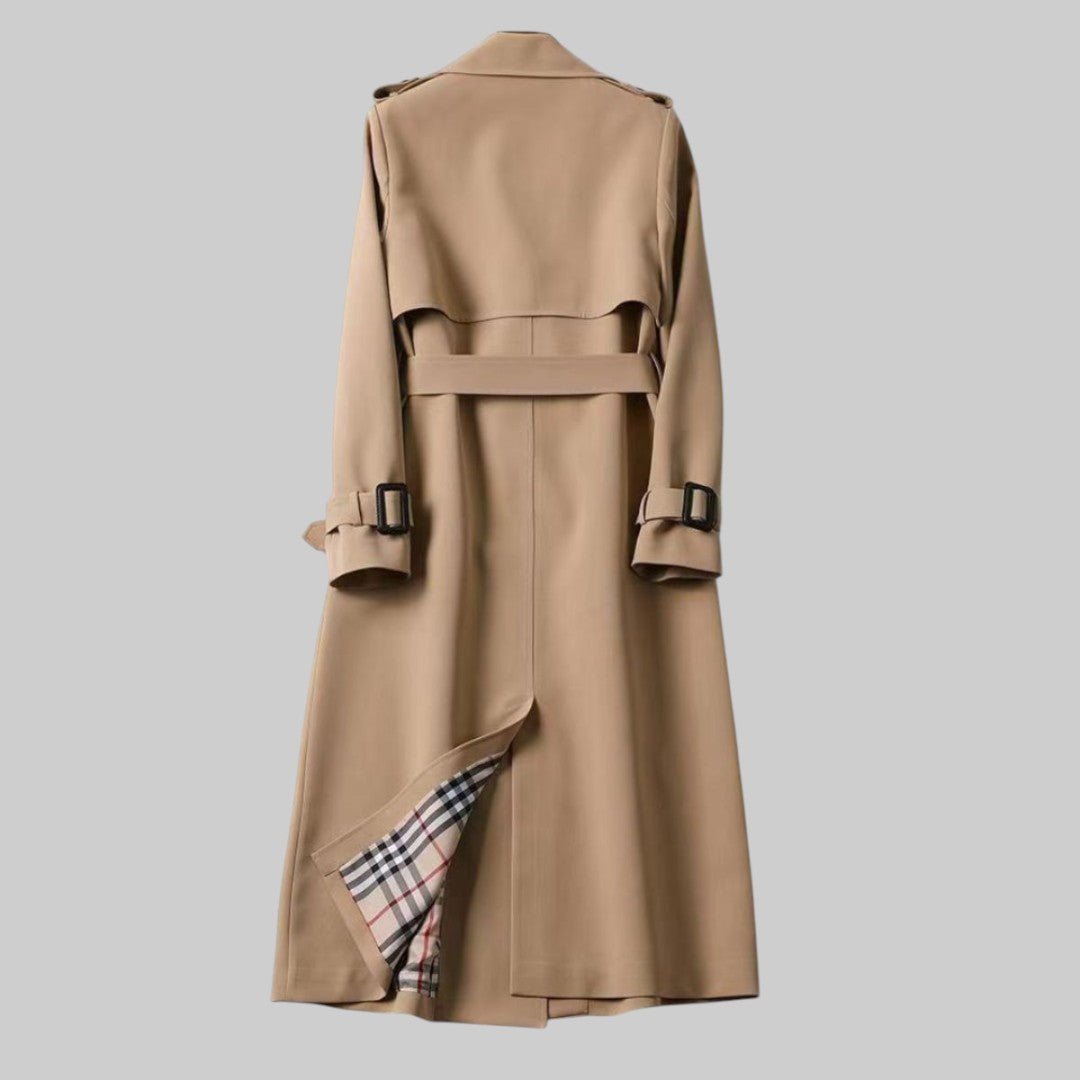Chāme | Women's Trench Coat | Belted Double Breasted Design - Nalani - Fashion Clothing and Decor
