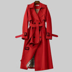 Chāme | Women's Trench Coat | Belted Double Breasted Design - Nalani - Fashion Clothing and Decor