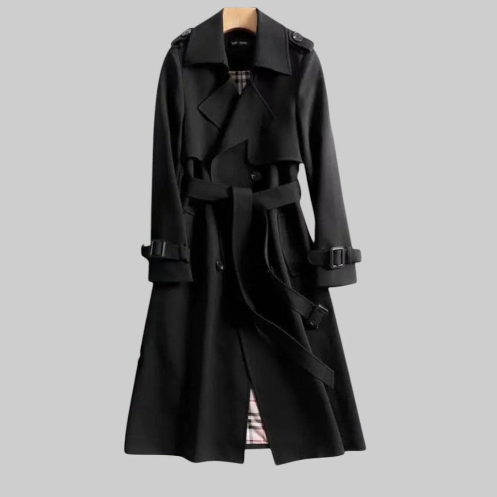 Chāme | Women's Trench Coat | Belted Double Breasted Design - Nalani - Fashion Clothing and Decor
