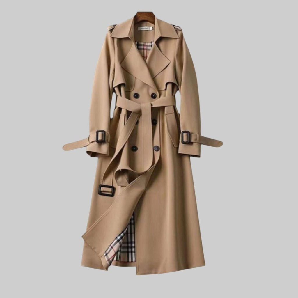 Chāme | Women's Trench Coat | Belted Double Breasted Design - Nalani - Fashion Clothing and Decor