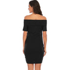 Chantal Maternity Dress – Off Shoulder Bodycon Pregnancy Dress, Above the Knee, 5 Colors, S–2XL – Parsha - Nalani - Fashion Clothing and Decor