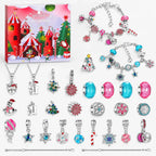 Charm Bracelet Advent Calendar for Girls – 2 Silver Plated Bracelets & 22 Charms and Beads, DIY Bracelet Set, 9 Designs - Nalani - Fashion Clothing and Decor