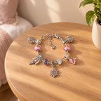 Charm Bracelet Advent Calendar for Girls – 2 Silver Plated Bracelets & 22 Charms and Beads, DIY Bracelet Set, 9 Designs - Nalani - Fashion Clothing and Decor