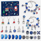 Charm Bracelet Advent Calendar for Girls – 2 Silver Plated Bracelets & 22 Charms and Beads, DIY Bracelet Set, 9 Designs - Nalani - Fashion Clothing and Decor