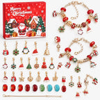 Charm Bracelet Advent Calendar for Girls – 2 Silver Plated Bracelets & 22 Charms and Beads, DIY Bracelet Set, 9 Designs - Nalani - Fashion Clothing and Decor