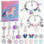Charm Bracelet Advent Calendar for Girls – 2 Silver Plated Bracelets & 22 Charms and Beads, DIY Bracelet Set, 9 Designs - Nalani - Fashion Clothing and Decor