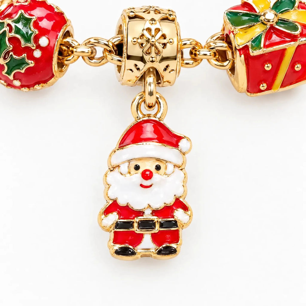 Charm Bracelet Advent Calendar for Girls – 2 Silver Plated Bracelets & 22 Charms and Beads, DIY Bracelet Set, 9 Designs - Nalani - Fashion Clothing and Decor