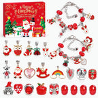 Charm Bracelet Advent Calendar for Girls – 2 Silver Plated Bracelets & 22 Charms and Beads, DIY Bracelet Set, 9 Designs - Nalani - Fashion Clothing and Decor