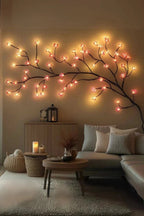 Cherry Blossom Vine Led Wall Art Decor With Soft Glow Lighting - Nalani - Fashion Clothing and Decor