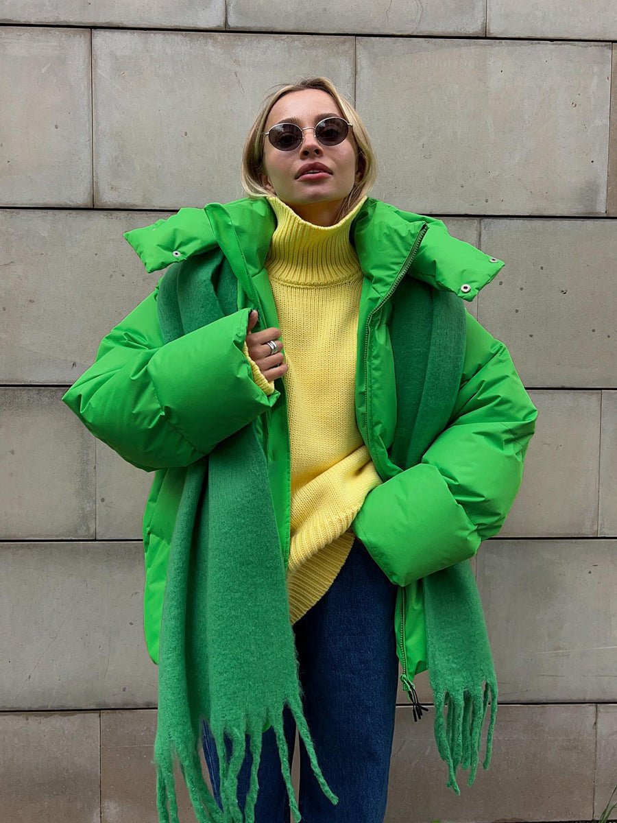 Chic Ladies Hooded Winter Puffer Jacket For Cold Weather - Nalani - UK Fashion Clothing and Decor