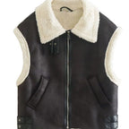 Chic Sleeveless Fur Vest Coat For Layering In Winter Warmth - Nalani - UK Fashion Clothing and Decor
