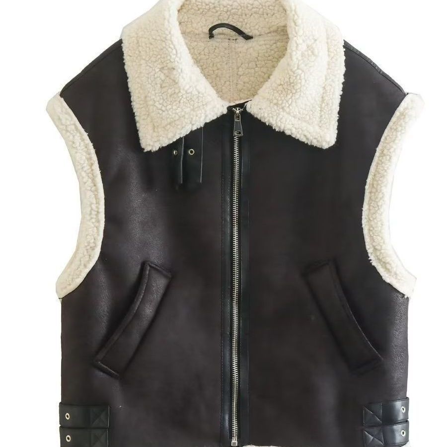 Chic Sleeveless Fur Vest Coat For Layering In Winter Warmth - Nalani - UK Fashion Clothing and Decor