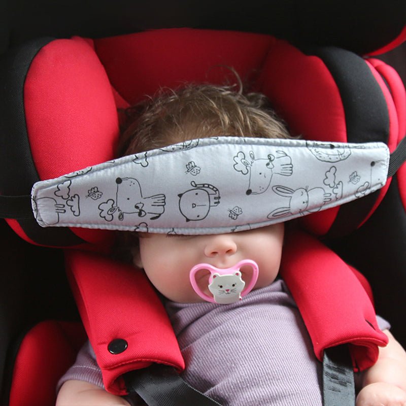 Child Headrest for Car Seat – Adjustable Head Support for Sleeping in Car Seat, Soft & Breathable, Gray, Dinosaur, Ocean or Pink - Nalani - Fashion Clothing and Decor