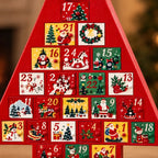 Christmas Tree Advent Calendar with Drawers – Fillable Tabletop Countdown with 24 Drawers, 16 in Tall, Reusable - Nalani - Fashion Clothing and Decor
