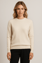 Classic Crew Neck Cashmere-Look Jumper for Women – Soft Knitted Jumper, 11 Colours, S–2XL – Freya Harper - Nalani - Fashion Clothing and Decor