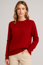 Classic Crew Neck Cashmere-Look Jumper for Women – Soft Knitted Jumper, 11 Colours, S–2XL – Freya Harper - Nalani - Fashion Clothing and Decor