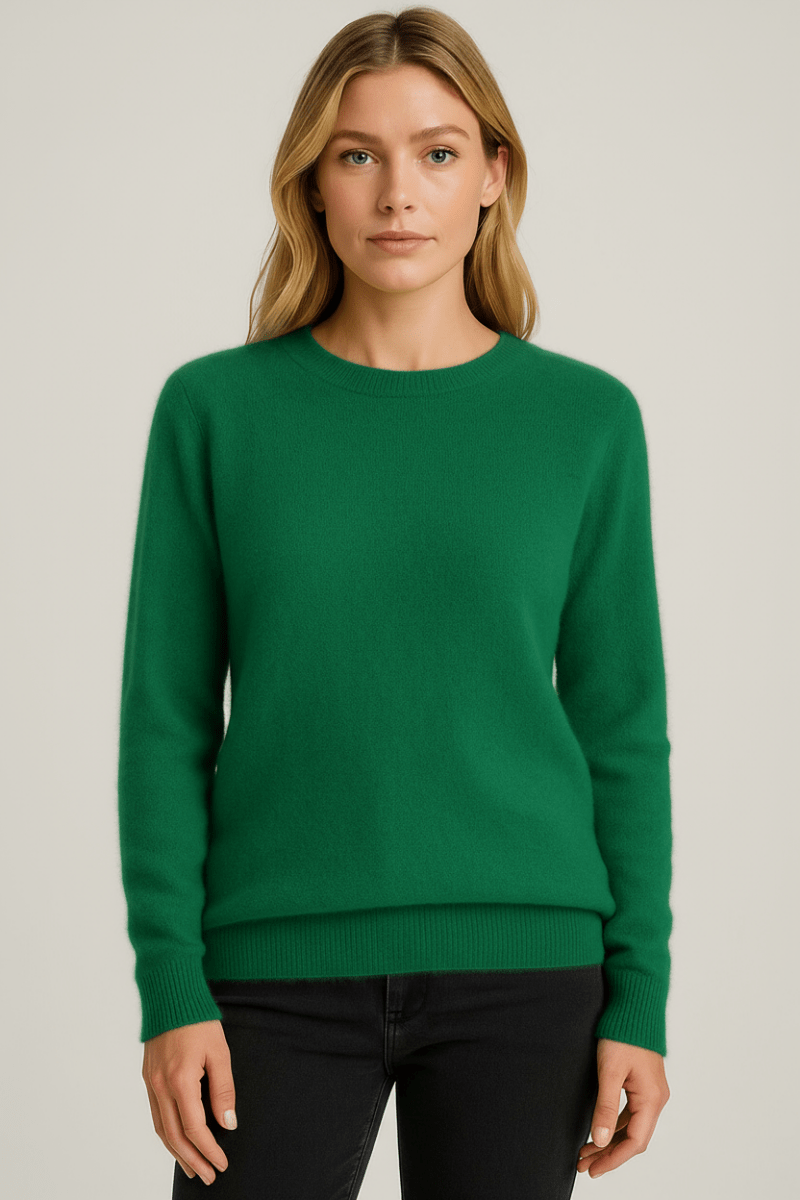 Classic Crew Neck Cashmere-Look Jumper for Women – Soft Knitted Jumper, 11 Colours, S–2XL – Freya Harper - Nalani - Fashion Clothing and Decor