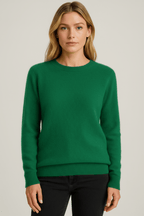 Classic Crew Neck Cashmere-Look Jumper for Women – Soft Knitted Jumper, 11 Colours, S–2XL – Freya Harper - Nalani - Fashion Clothing and Decor