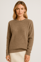 Classic Crew Neck Cashmere-Look Jumper for Women – Soft Knitted Jumper, 11 Colours, S–2XL – Freya Harper - Nalani - Fashion Clothing and Decor