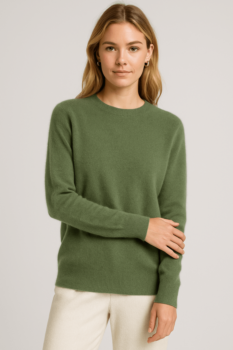 Classic Crew Neck Cashmere-Look Jumper for Women – Soft Knitted Jumper, 11 Colours, S–2XL – Freya Harper - Nalani - Fashion Clothing and Decor