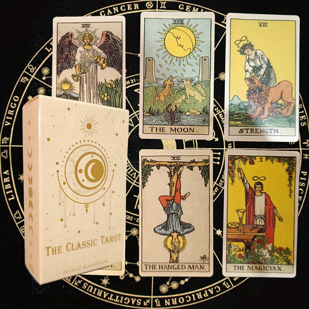 Classic Tarot Card Set with 78 Cards and Guidebook – Tarot Deck for Beginners and Experienced Readers - Nalani - Fashion Clothing and Decor