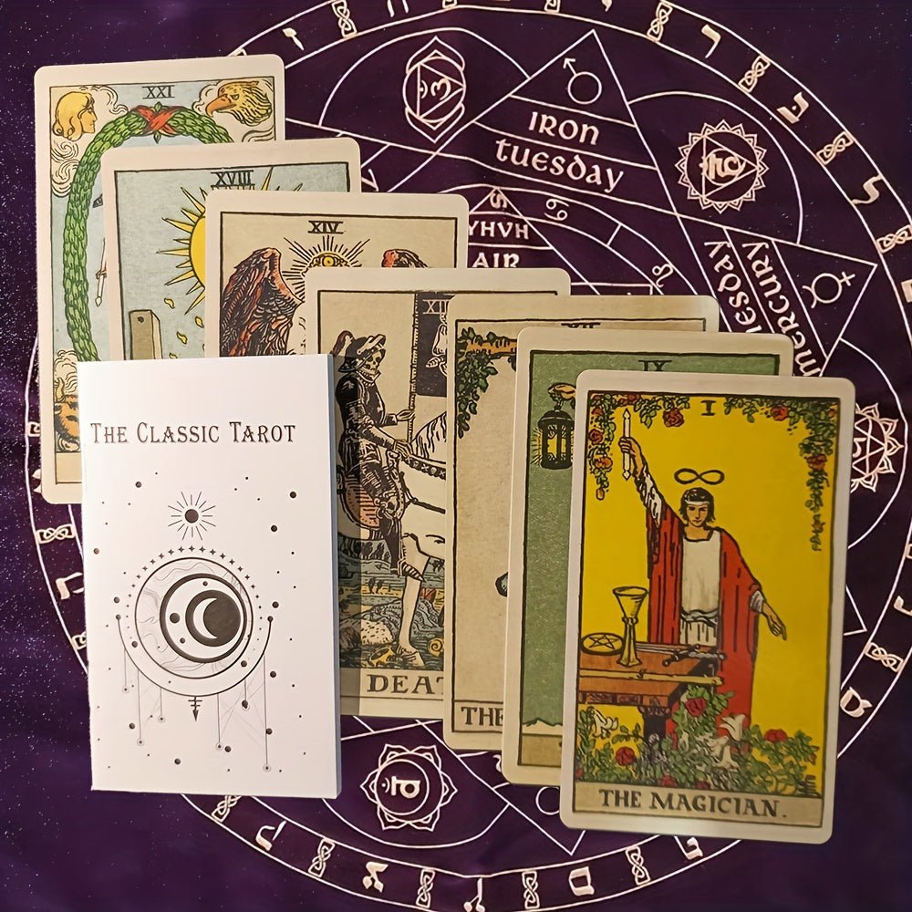Classic Tarot Card Set with 78 Cards and Guidebook – Tarot Deck for Beginners and Experienced Readers - Nalani - Fashion Clothing and Decor