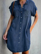 Coastal Shirt Dress for Summer Days and Easy Comfort - Nalani - UK and AUS Fashion Clothing and Decor