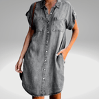 Coastal Shirt Dress for Summer Days and Easy Comfort - Nalani - UK and AUS Fashion Clothing and Decor