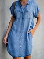 Coastal Shirt Dress for Summer Days and Easy Comfort - Nalani - UK and AUS Fashion Clothing and Decor