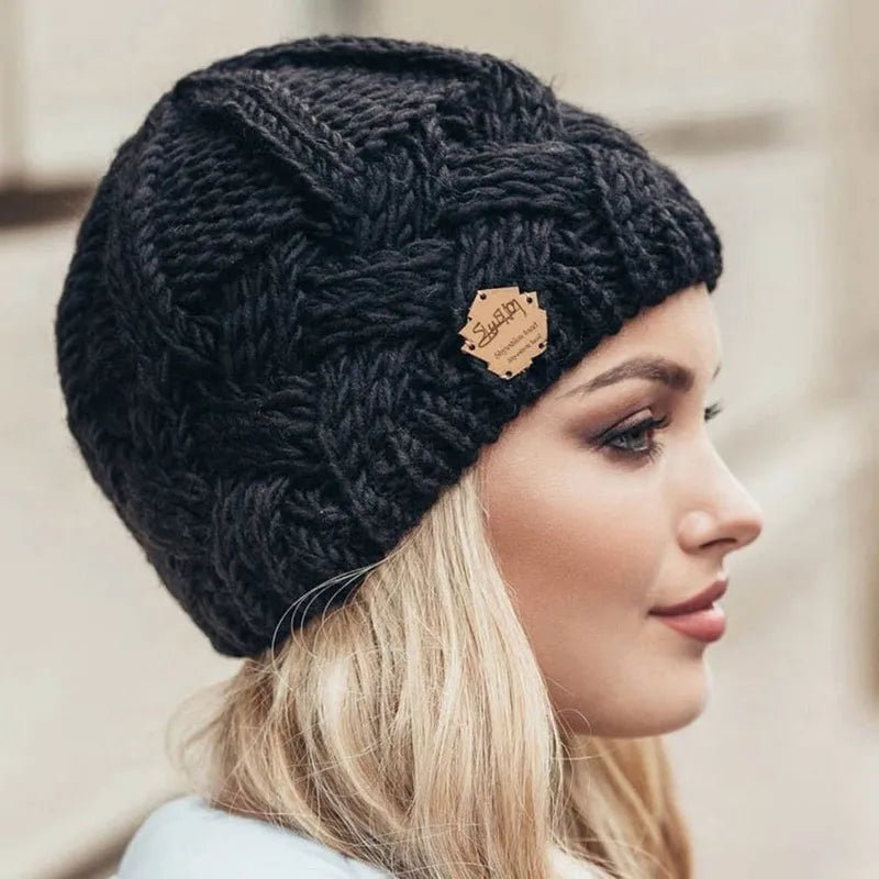 Comfortable Knitted Hat - Elena Cozy Winter Knit Beanie For Cold Days - Nalani - Fashion Clothing and Decor