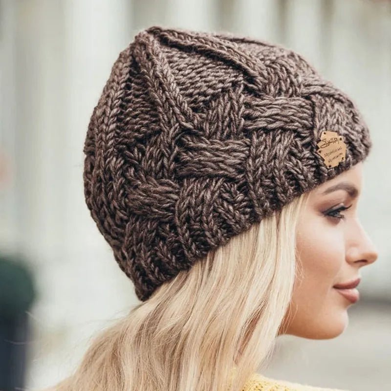 Comfortable Knitted Hat - Elena Cozy Winter Knit Beanie For Cold Days - Nalani - Fashion Clothing and Decor