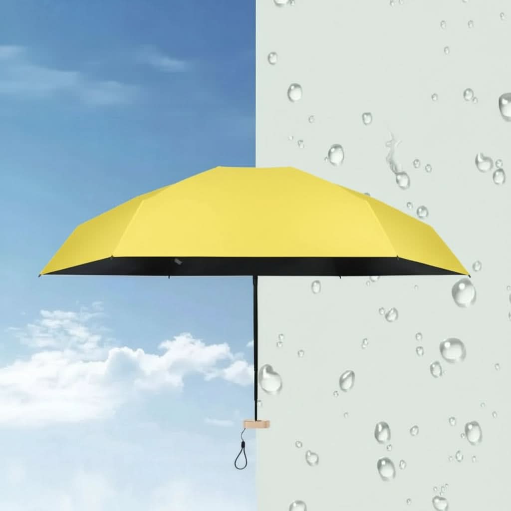 Compact Travel Umbrella – Lightweight Water-Repellent Pocket Umbrella, Only 8.8 oz, 7.5 in Folded, 8 Colors - Nalani - Fashion Clothing and Decor