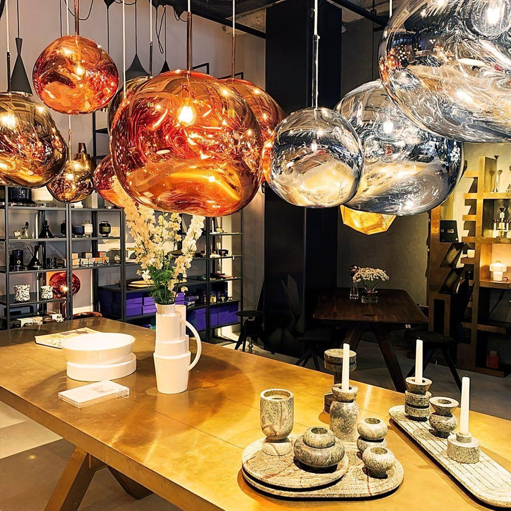 Copper Finish Lava Pendant Lamp Modern Pendant Light - Nalani - UK Fashion Clothing and Decor