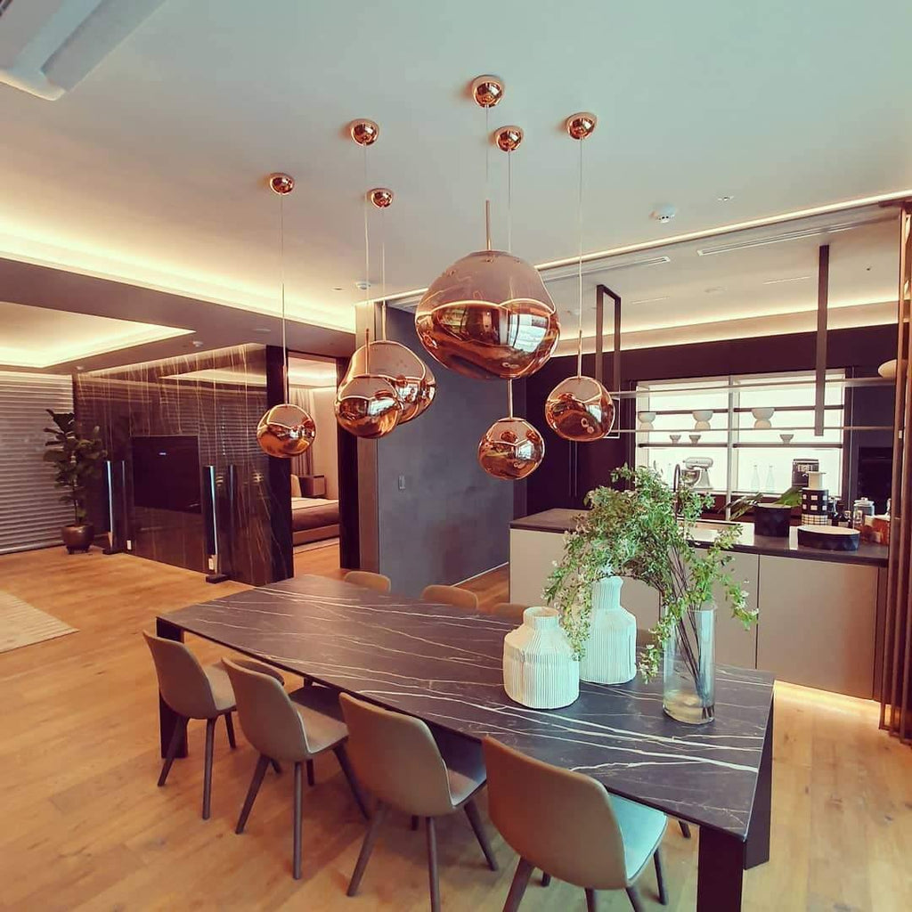 Copper Finish Lava Pendant Lamp Modern Pendant Light - Nalani - UK Fashion Clothing and Decor