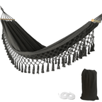 Cozy Boho Cotton Hammock for Garden Patio Outdoor Comfort - Nalani - UK Fashion Clothing and Decor