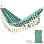 Cozy Boho Cotton Hammock for Garden Patio Outdoor Comfort - Nalani - UK Fashion Clothing and Decor