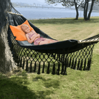 Cozy Boho Cotton Hammock for Garden Patio Outdoor Comfort - Nalani - UK Fashion Clothing and Decor