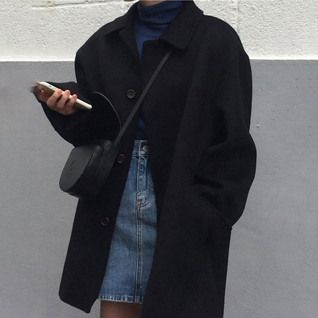 Cozy button closure coat for women - Nalani - UK Fashion Clothing and Decor