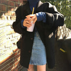 Cozy button closure coat for women - Nalani - UK Fashion Clothing and Decor