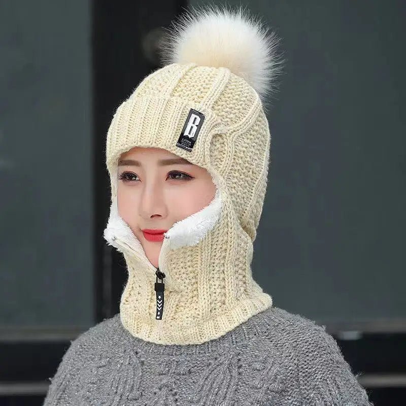 Cozy Knit Winter Beanie With Pom Pom For Cold Weather - Nalani - UK Fashion Clothing and Decor