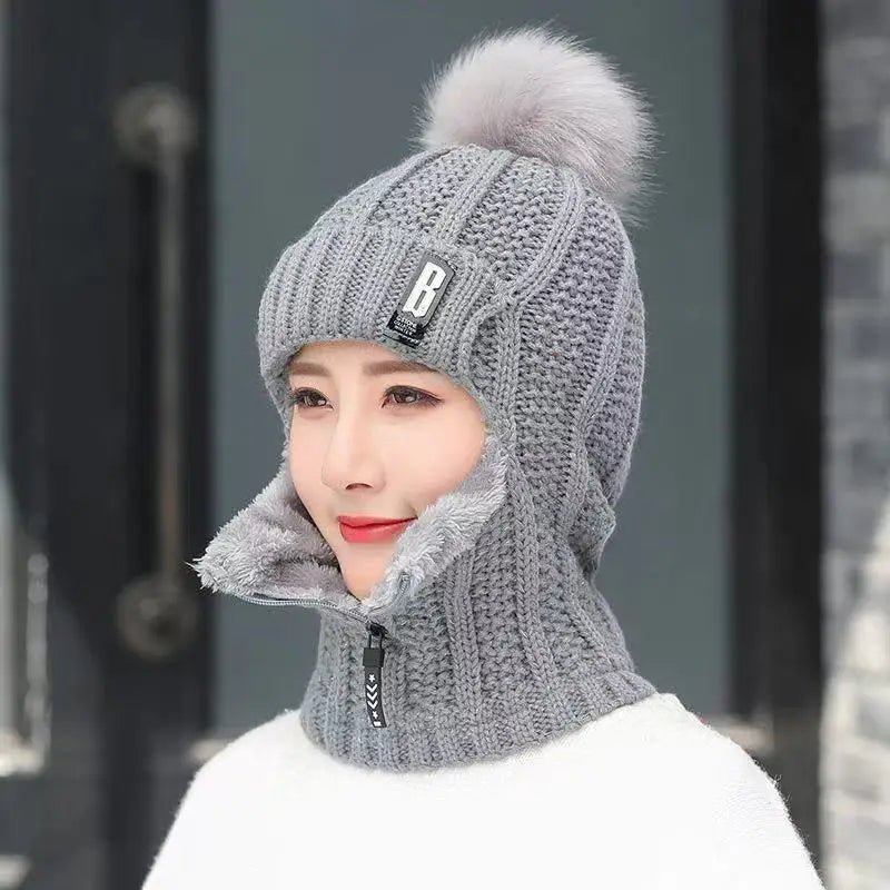 Cozy Knit Winter Beanie With Pom Pom For Cold Weather - Nalani - UK Fashion Clothing and Decor