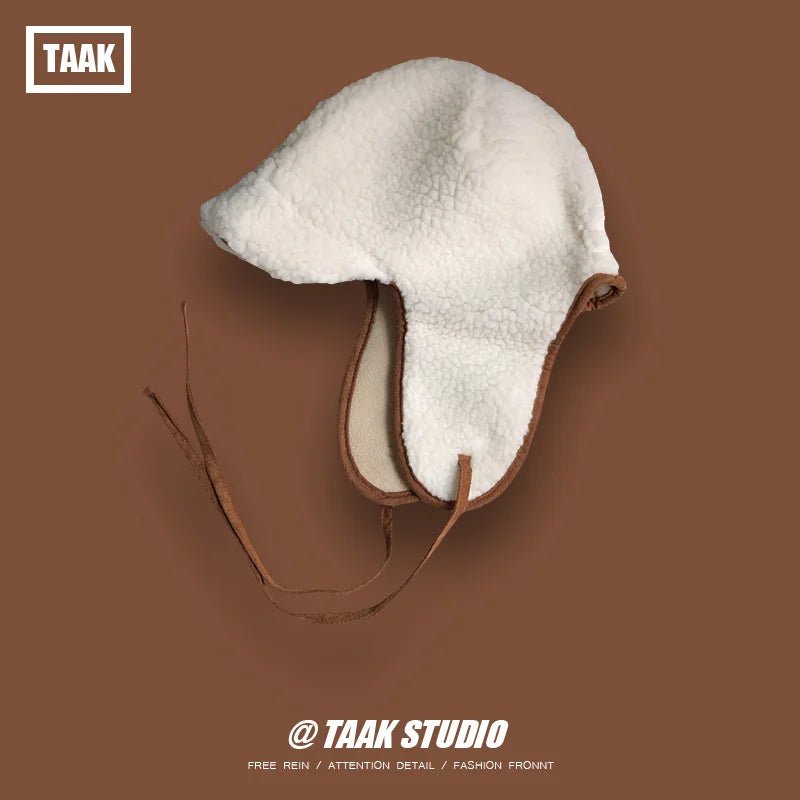 Cozy Lambswool Ear Protection Unisex Bomber Hat for Winter - Nalani - UK Fashion Clothing and Decor