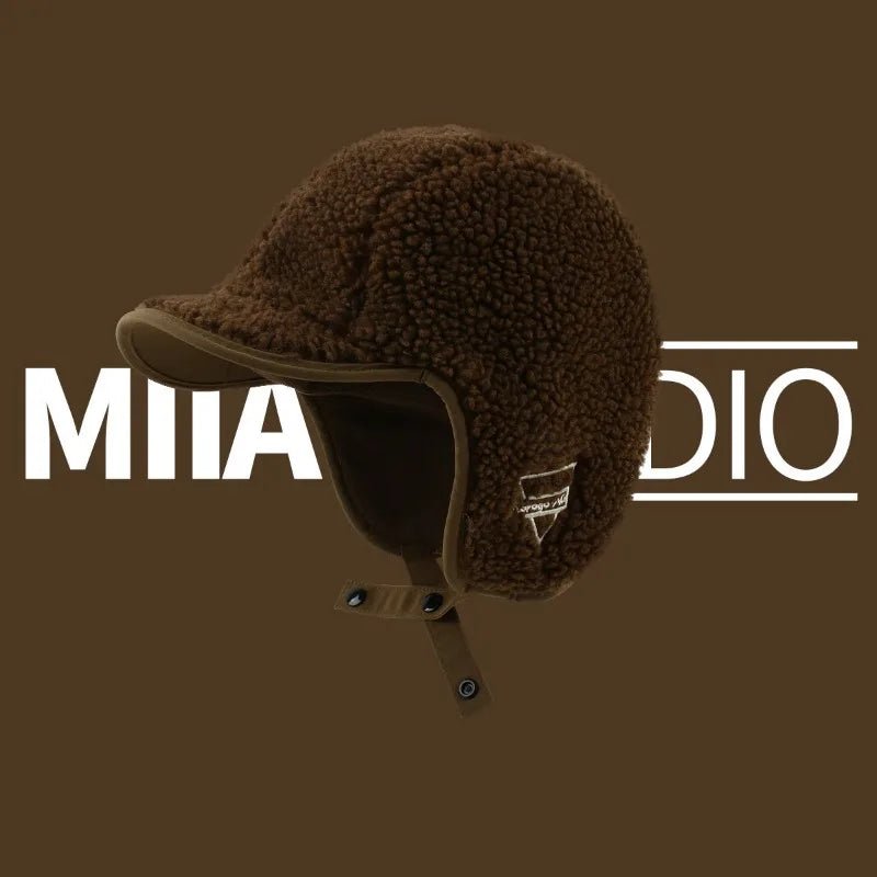 Cozy Lambswool Ear Protection Unisex Bomber Hat for Winter - Nalani - UK Fashion Clothing and Decor