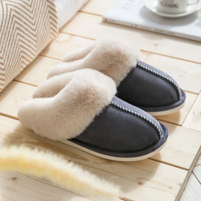 Cozy Warm Womens Slippers With Soft Faux Fur For Home Comfort - Nalani - UK Fashion Clothing and Decor