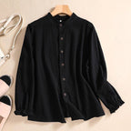 Crinkle Cotton Blend Tunic Blouse For Summer Comfort - Nalani - UK and AUS Fashion Clothing and Decor