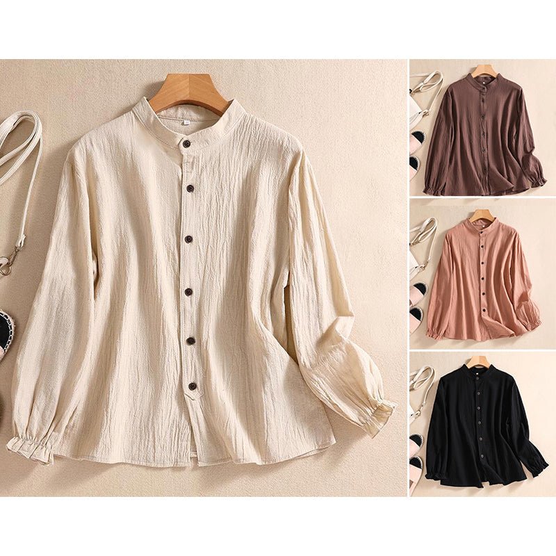 Crinkle Cotton Blend Tunic Blouse For Summer Comfort - Nalani - UK and AUS Fashion Clothing and Decor