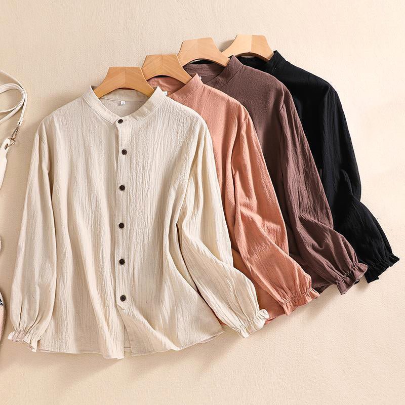Crinkle Cotton Blend Tunic Blouse For Summer Comfort - Nalani - UK and AUS Fashion Clothing and Decor